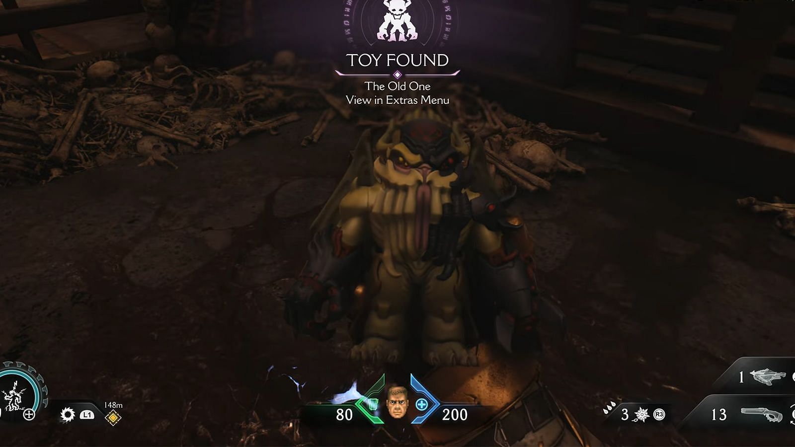 The Old One Toy in Doom The Dark Ages (Image via Bethesda || YouTube/@BackseatGuides)